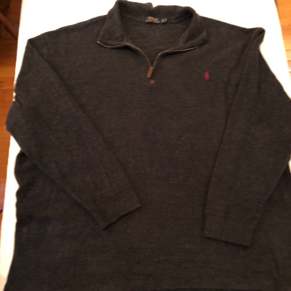 Ralph Lauren Charcoal heather quarter zip sweater
